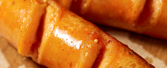 Pan fried salmon sausage