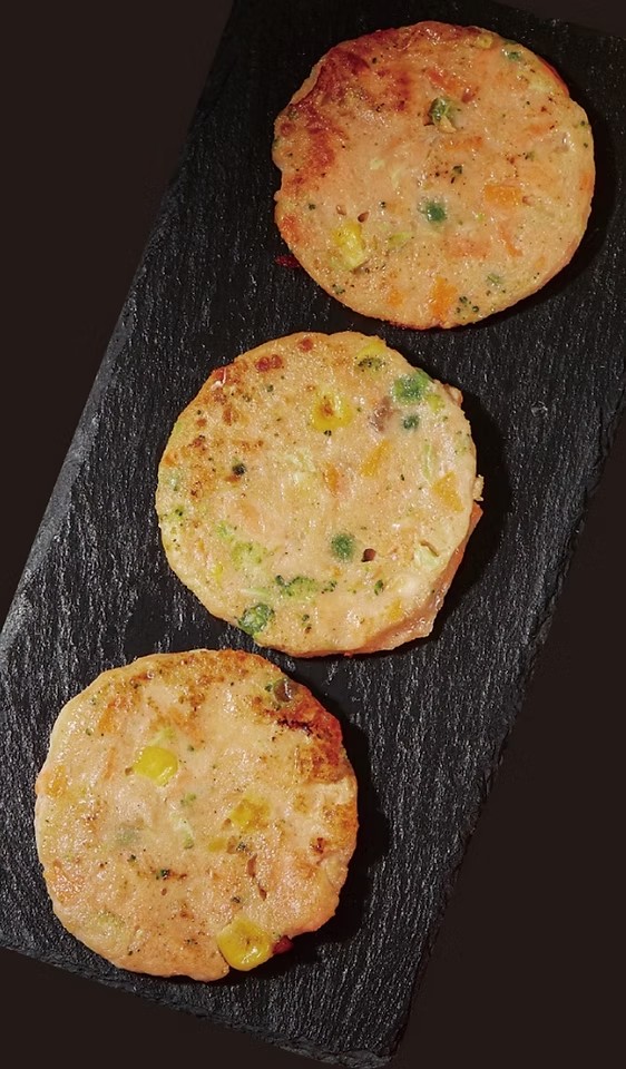 Salmon breakfast pancake
