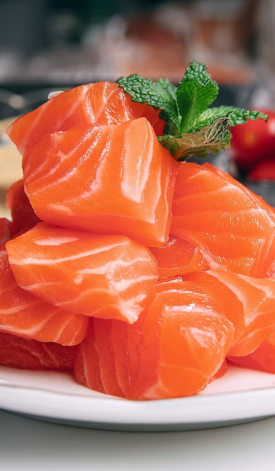 Diced salmon